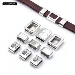 10pcs Alloy Bracelet Ring For Leather Rope Ornament Connect Buckle Bracelet Beads DIY Jewelry Making Accessories