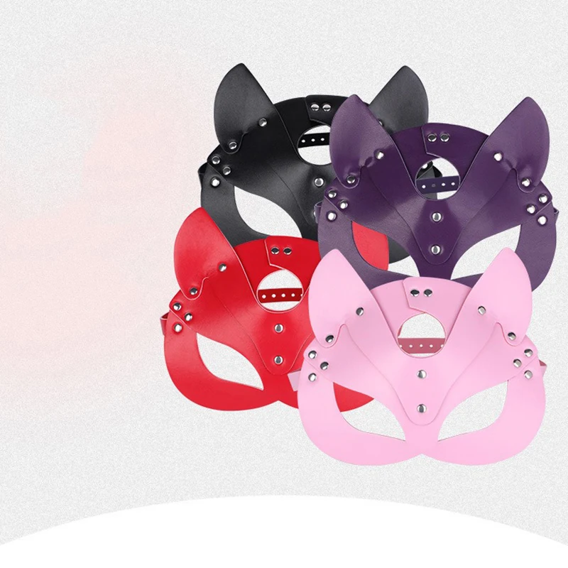 أقنعة جلدية عصرية مثير الملابس الداخلية النسائية الأشرطة الجلدية أقنعة القط الملابس المثيرة أقنعة لعبة الأدوار #5