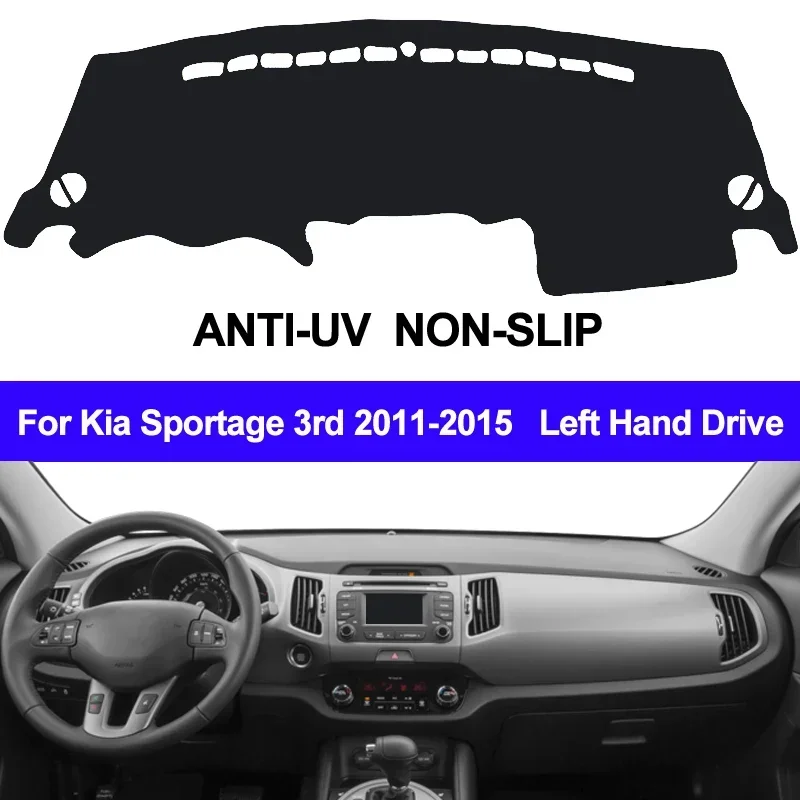Car Dashboard Cover Dash Mat Dash Board Pad Carpet Dashmat Anti-UV for KIA Sportage 2011 2012 2013 2014 2015 Accesorios