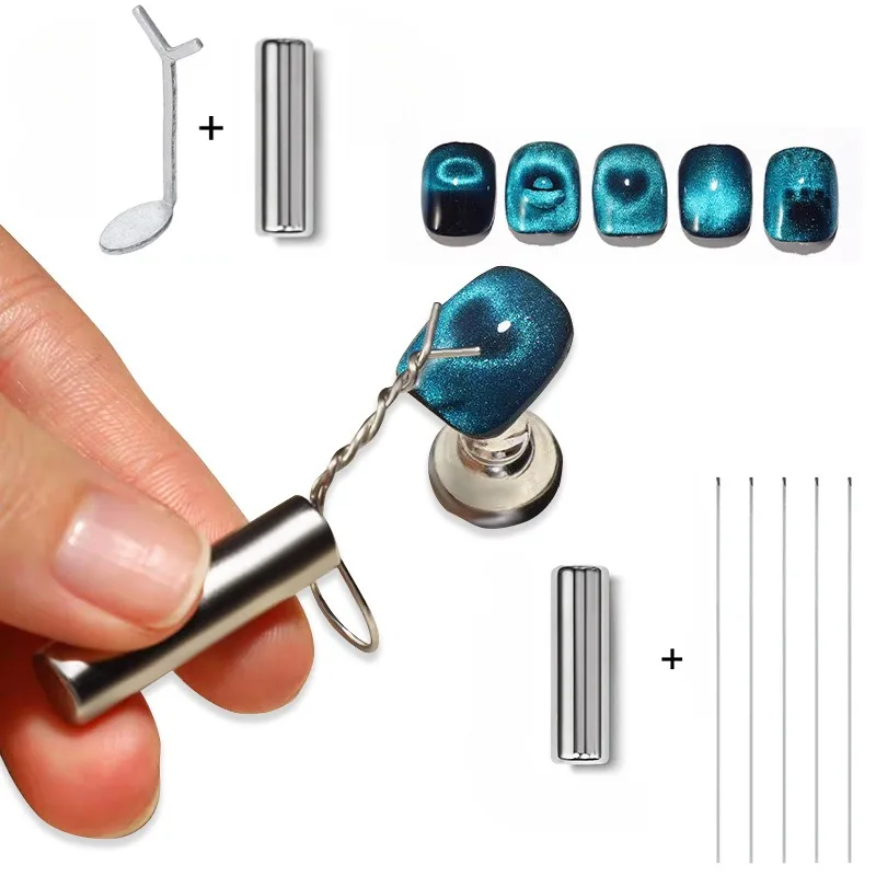 Herzförmiges Nagelmagnet-Set für professionelle Nagelkunst-Designs, DIY-Maniküre-Set mit starken magnetischen Werkzeugen für kreatives Styling