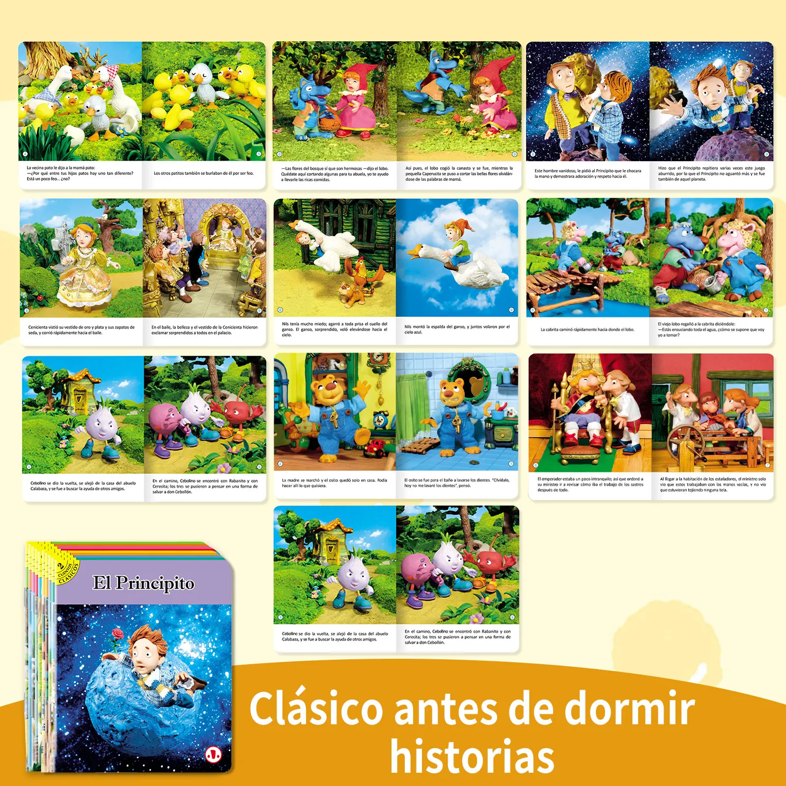 Spanish Set Of 10 Fairy Tale Books Libros Children's Bedtime Stories Companion Reading Color Content For Preschool Learning