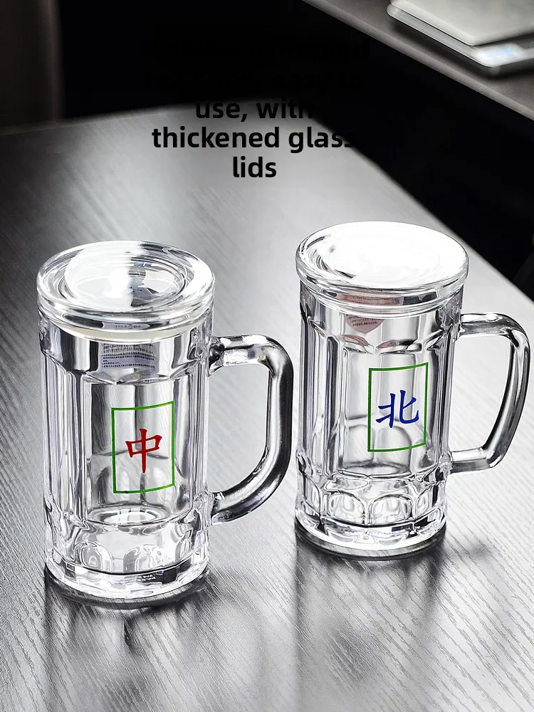 tempered-glass-cup-with-handle-cover-for-poker-room-tea-house-beer-and-mahjong-special-individual-tea-cup-heat-resistant-anti