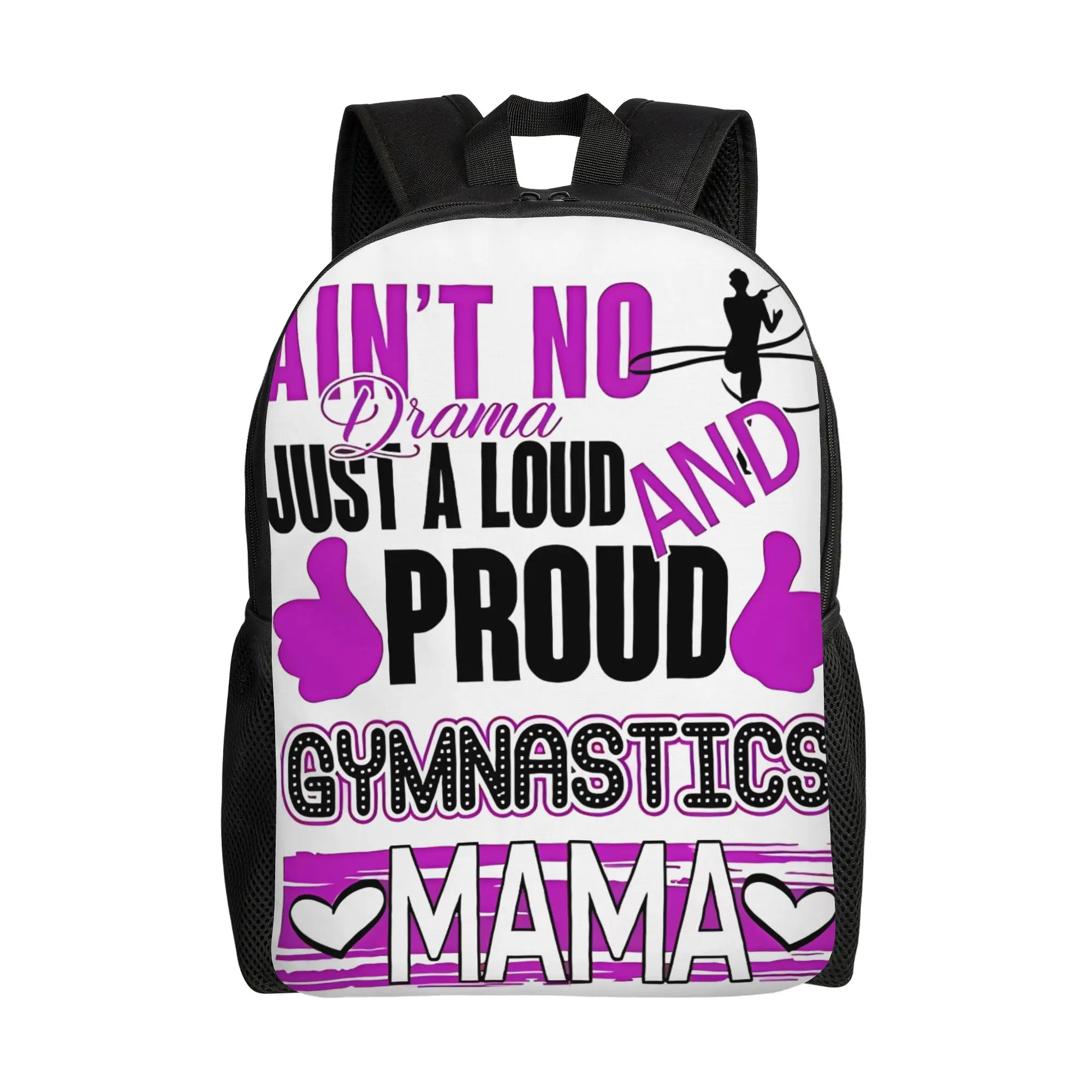 Gymnastics Proud Mama Schoolbag Students Sporty Fashionable mochila Large Capacity Laptop Bag Back To School Season