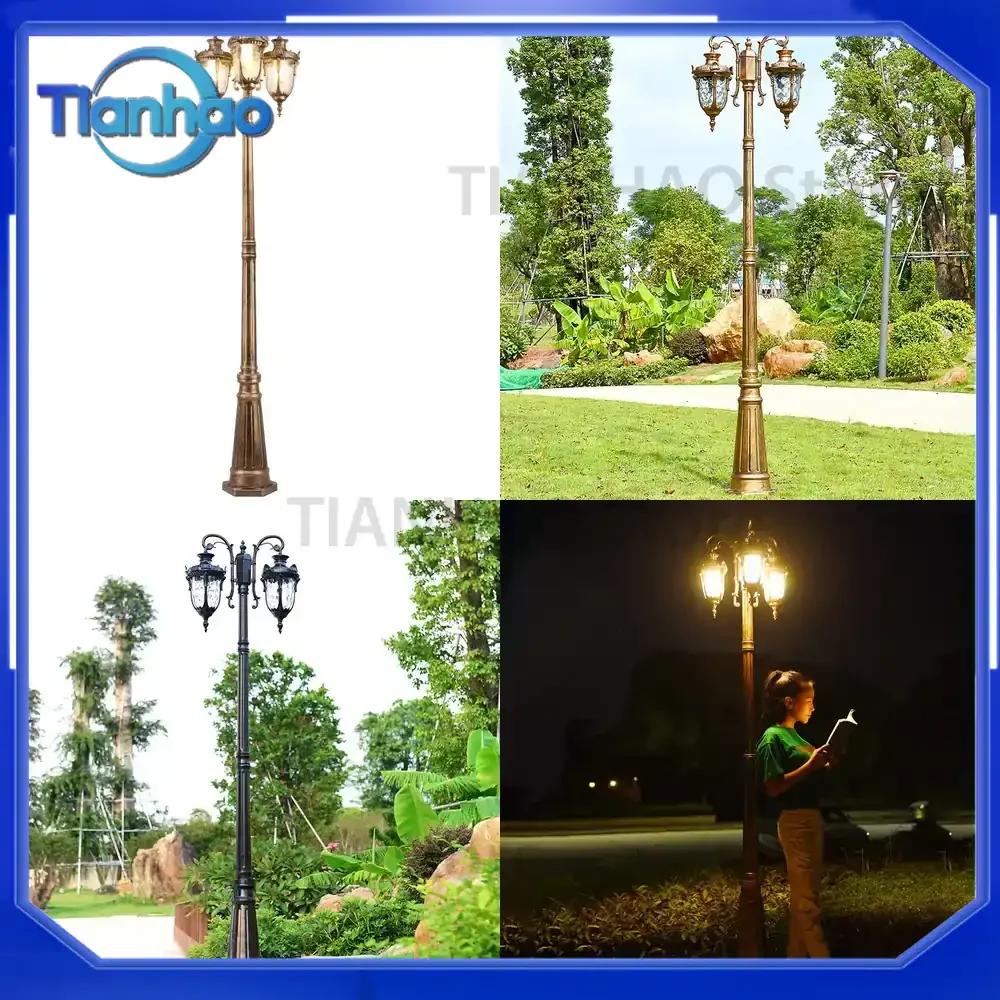 LED High Pole Garden Light for Street Lawn Flower Park Outdoor Villa European Landscape Municipal Use Waterproof 3m