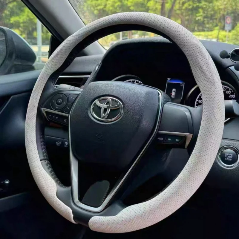 

Leather Car Steering Wheel Cover for Toyota CHR RAV4 Corolla Highlander Prius Yaris Prius RAIZE RUSE Auris Camry Accessories