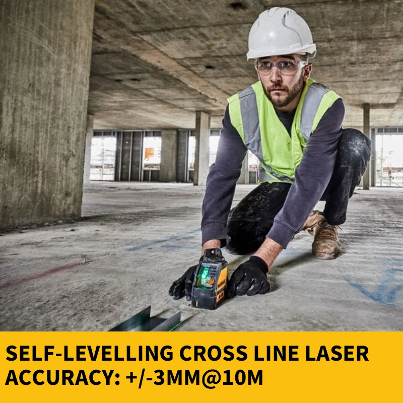 DEWALT DW088CG Cordless Laser Levels Green Cross Line Laser High Precision Horizontal Vertical Laser Level