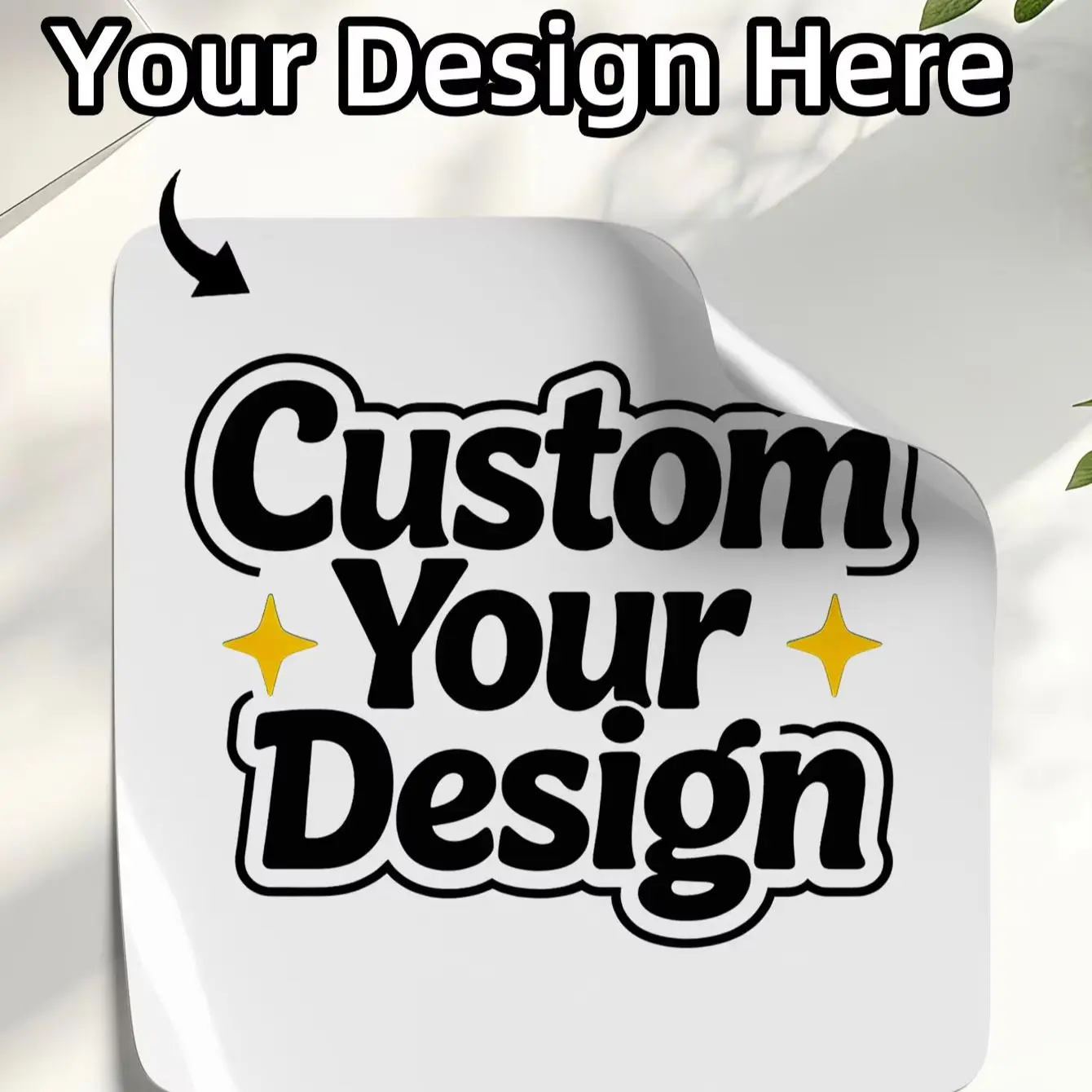 

1/60/120 Pcs Custom Square Clear Waterproof Stickers Personalized for Party Label Packaging