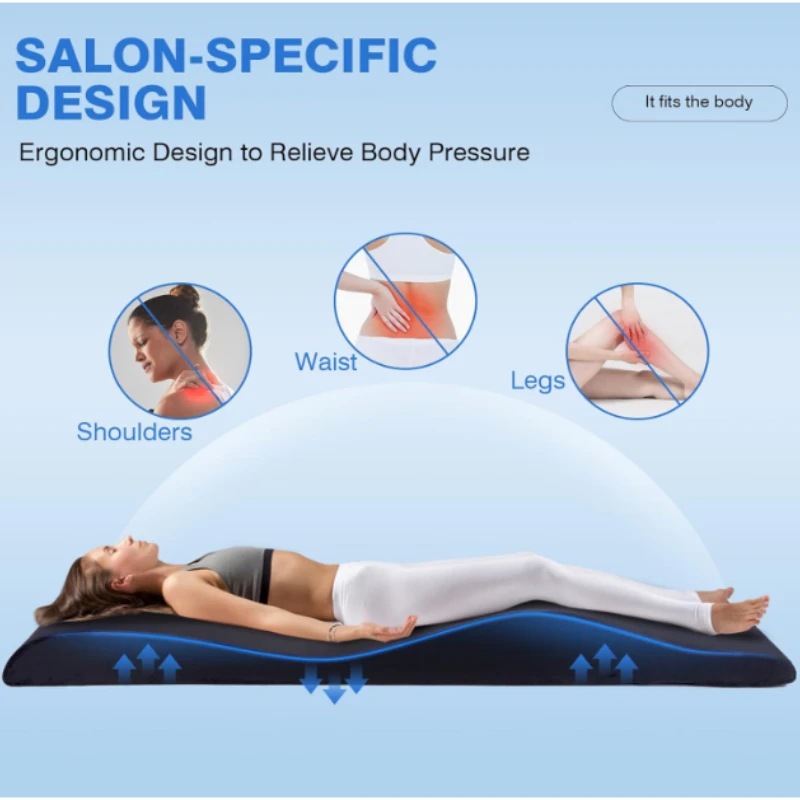 رغوة سبا تدليك الجدول سرير التجميل منحني توبر صالون التشريحية لاش فراش موجة رغوة الذاكرة لاش السرير توبر #4