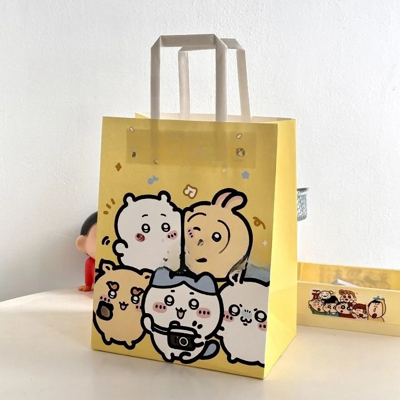 MINISO تشيكاوا حقيبة يد لطيفة kawaii usagi Momonga كيس هدايا رشاقته duricrust كيس ورقي حقيبة التعبئة والتغليف أطفال المدارس المحمولة
