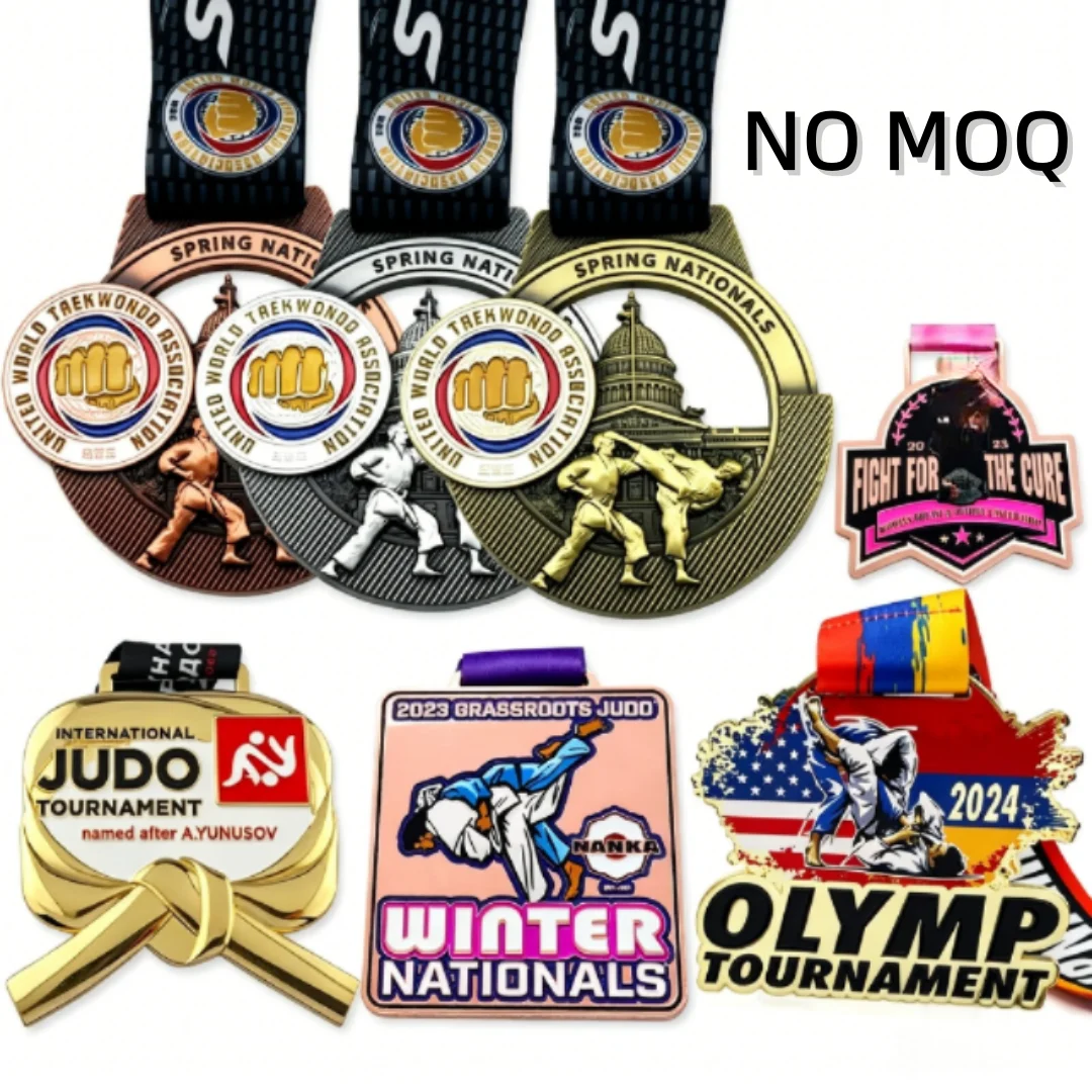 Medallas Personalizadas OEM para Judo, Karate, Taekwondo, Atletismo, Gimnasia, Danza, Medallas Deportivas 3D de Metal, Premios Deportivos, Medallas de Fútbol, Pickleball