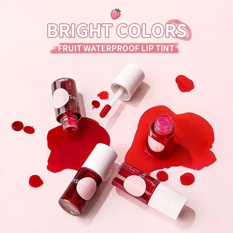 Mini gloss para mulheres, esmalte labial, espelho, duradouro, tinta, maquiagem, impermeável, hidratante, batom líquido, cosmético, 4 cores