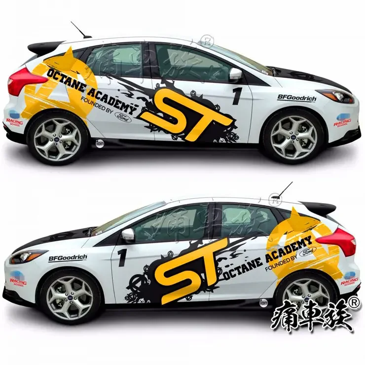 Car stickers For Ford Focus 2017 2019 pull flower decoration body decoration modification film