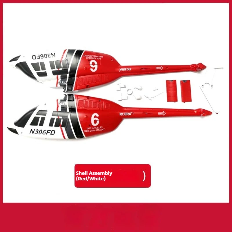 Akcesoria do helikoptera zdalnie sterowanego C138 Bell 206: podwozie, bateria, wirnik, zacisk, boczne skrzydło, silnik, płyta główna.