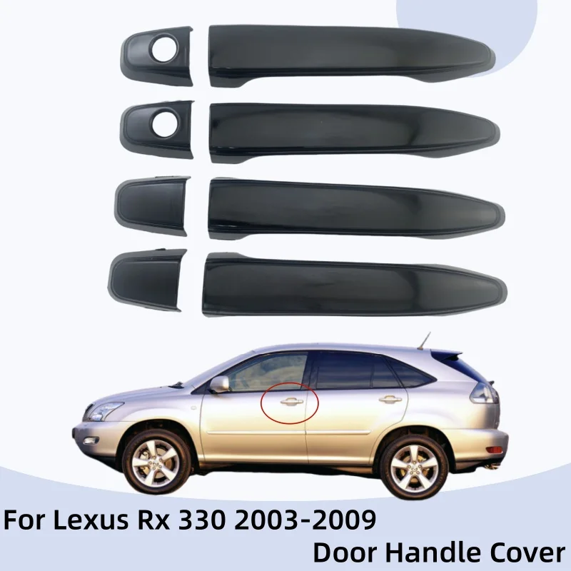Black Door Handle Cover For Lexus Rx 330 rx330 2003 2004 2005 2003 2007 2008 2009 Chrome silver Cars  Decorate Car Stickers