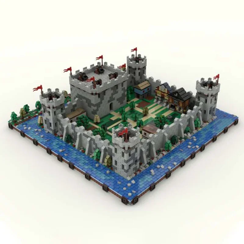 Fortress Model Moc Building Bricks Microscale Castle Diorama Technology Modular Blocks Gifts Christmas Toys DIY Sets Assembly