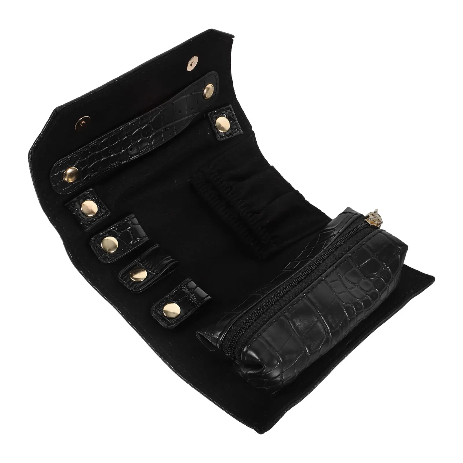 

Jewelry Roll Bag Portable Travel Jewelry Organizer Compact Foldable Storage Pouch for Necklaces Earrings Bracelets Gift
