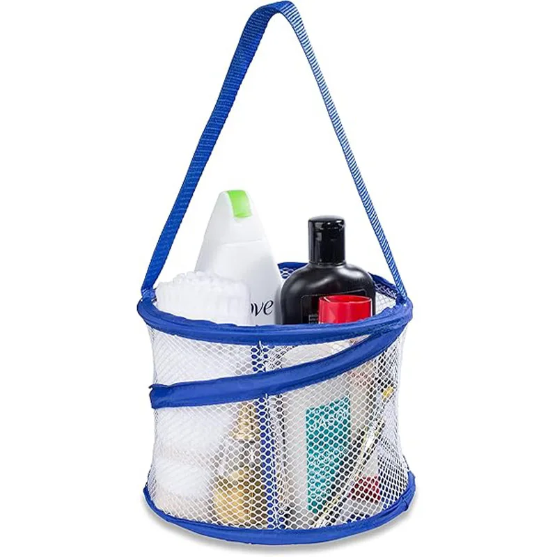 

SE18 Foldable Shower Caddy - Collapsible, Portable, Drainage Hole, Carry Handle, Large Compartments. Great Organizer for Camp,