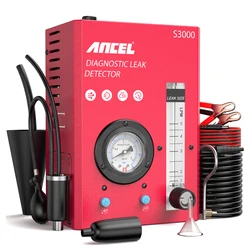 ANCEL S3000 Car Smoke Leak Detector Turbo 12V EVAP Pipe Leak Locator Analyzer Automotive Vacuum Leak Generator Diagnostic Tool