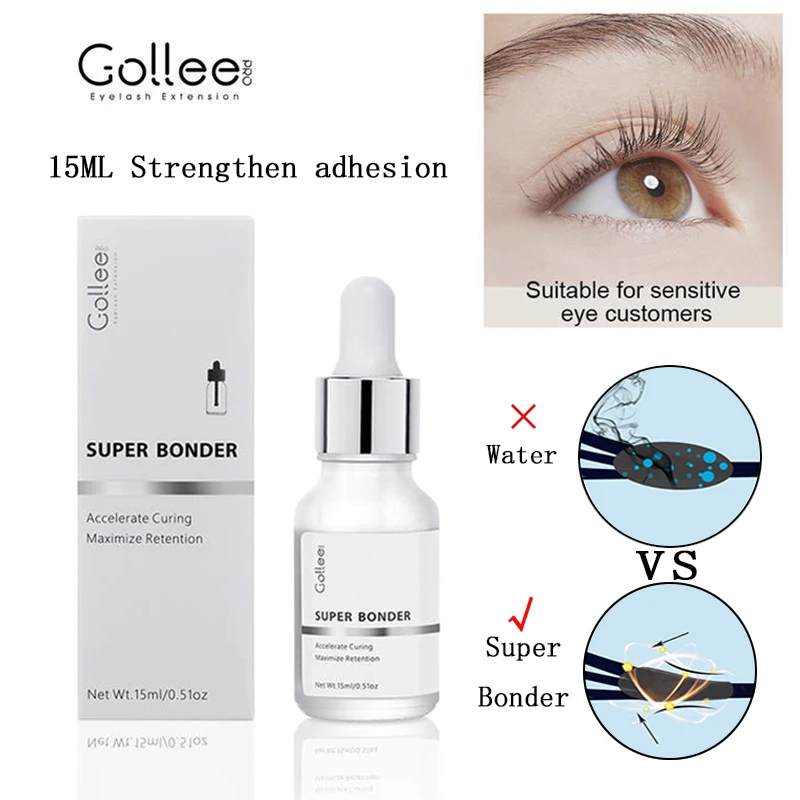 Gollee Super Bonder after Extension Lashes for all Eyelash Extension Glue Super Bonder Fixing Agent Help adhesive for Eyelashes