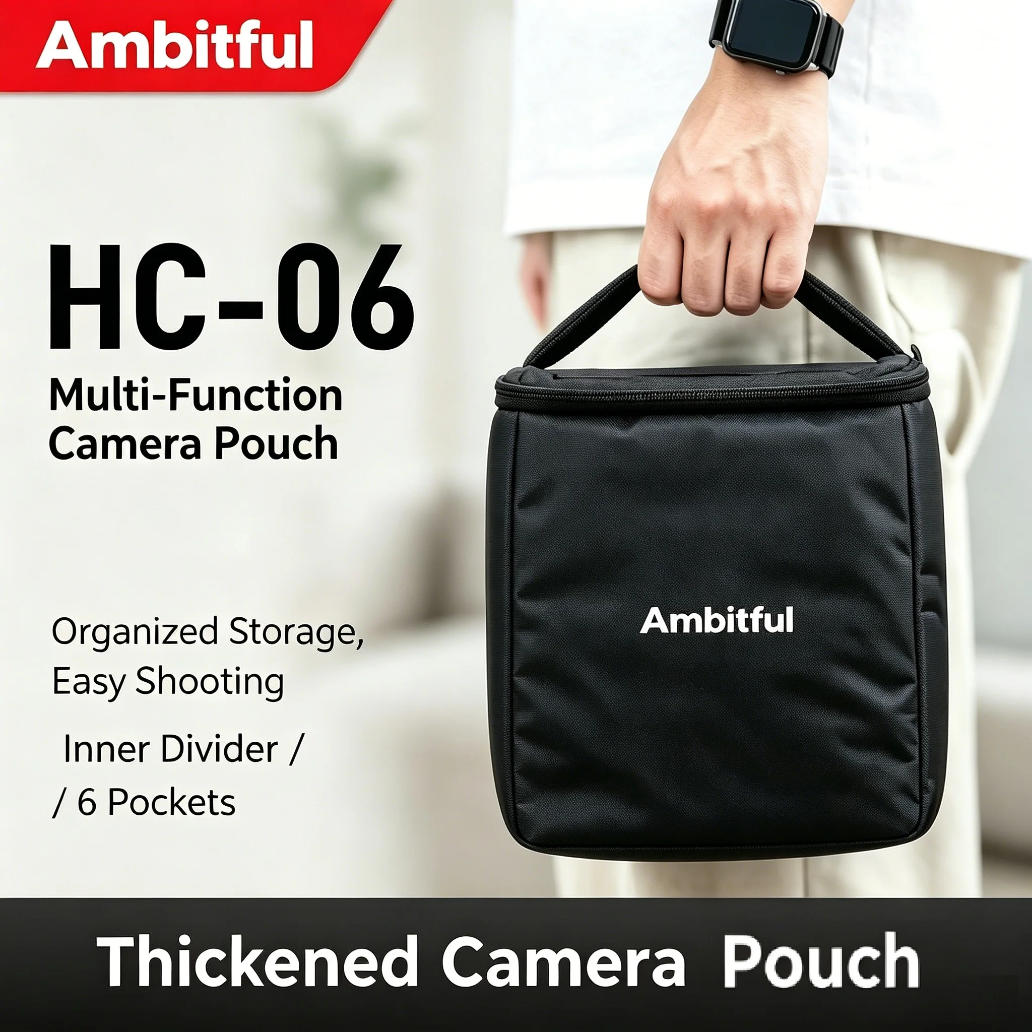 Sac de rangement pour grille nid d'abeille Ambitful HC-06 HC-06K, kit de grille nid d'abeille 10 20 30 40 50 60 degrés, sac de transport portable pour la photographie