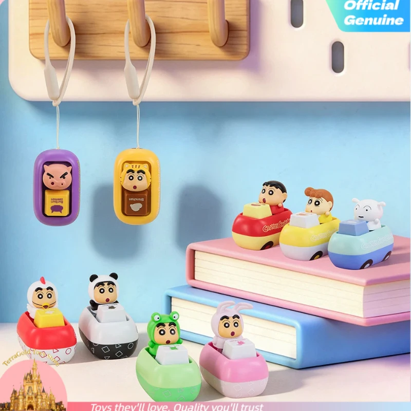 

Genuine 52TOYS Crayon Shinchan Tap & Relieve Blind Box Toys Keyboard Keycap Fidget Toy Desk Decor Pendant Anime Figure Gifts
