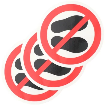 מדבקות תווית שלב אזהרת המדבקה לא עגולים סביב לא זה לעשות דבק דורך מעגל דכן זהירות סימן מדבקות תווית