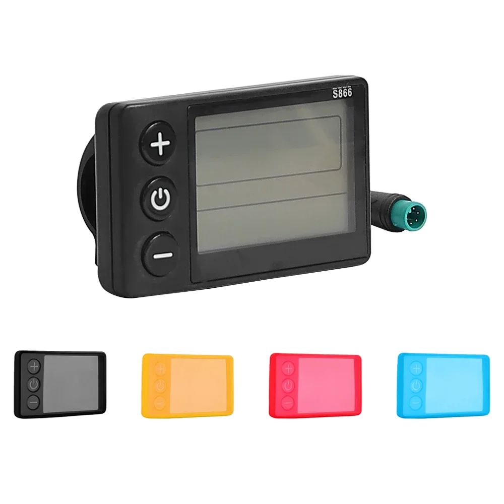 AliExpress MABPPEW 24V 36V 48V S866 Display Meter for E-Bike Electric Scooter Accessories Dashboard Display Panel Silicone Covers Replacement Parts