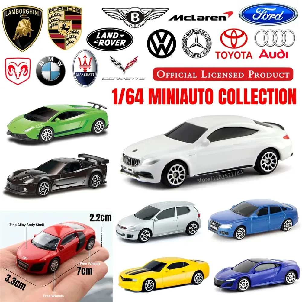 1:64 Chevrolet Camaro Car Model Replica Scale Diecast Miniature Art BMW Audi VW Vehicle Collection Kid Boy Gift Toy