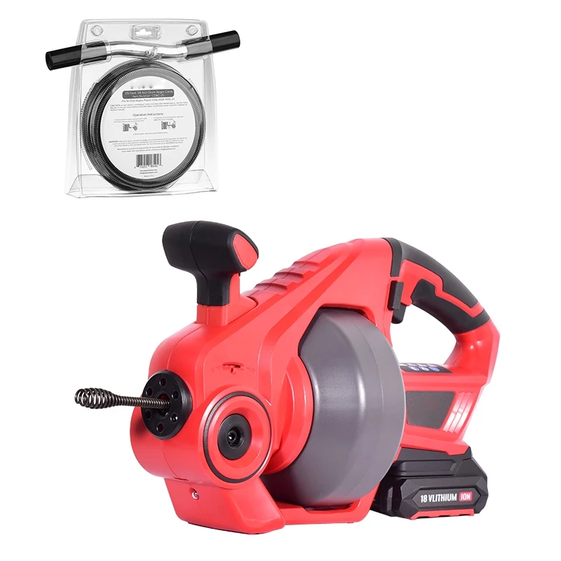 2000mAh Large Capacity Wireless Lithium Battery Pipe Dredging Tool Kitchen Toilet Sewer Dredging Spring