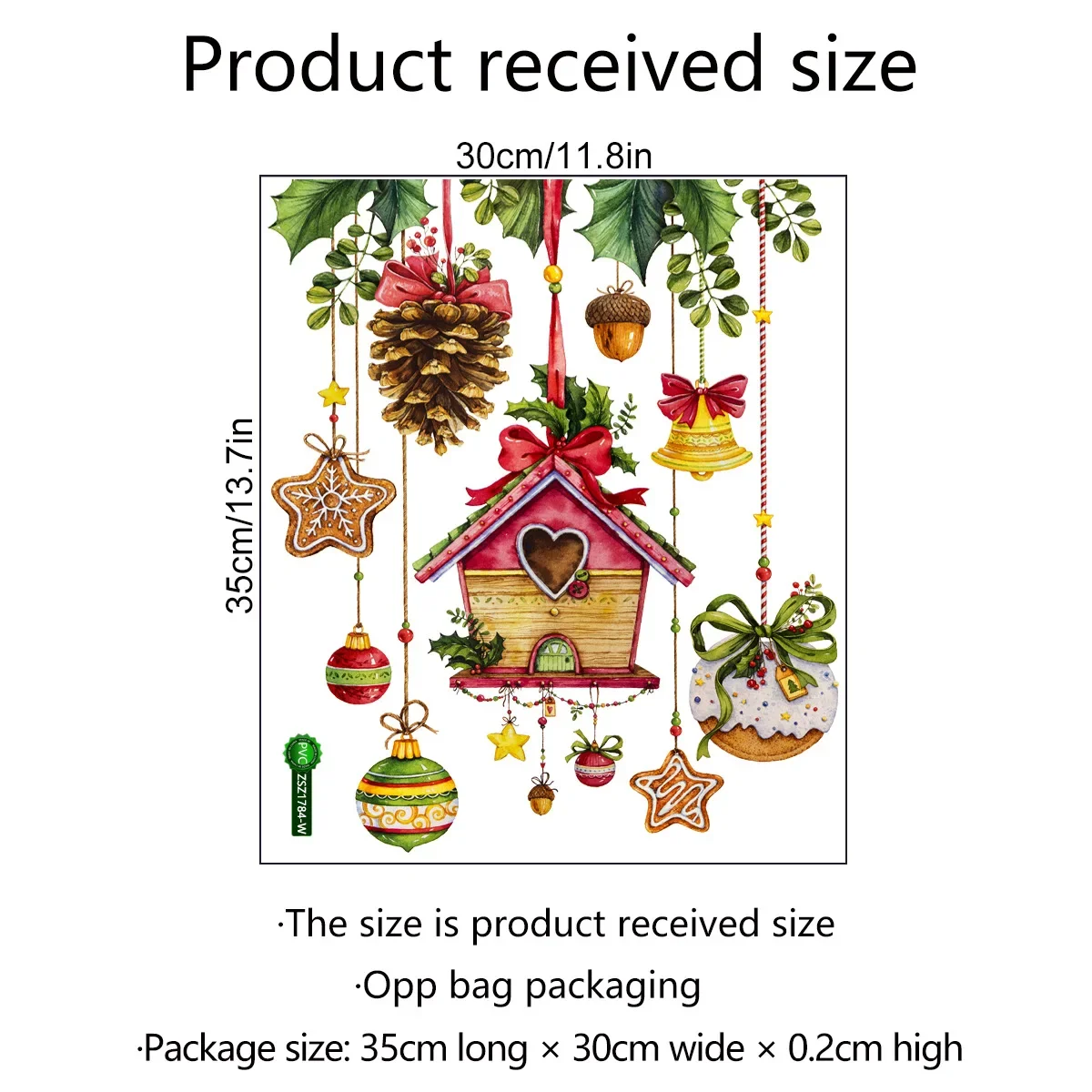 1pc Cute Owl Christmas Window Sticker Removable PVC double-sided Visibility Decoration For Nursery Baby Room Home Decor