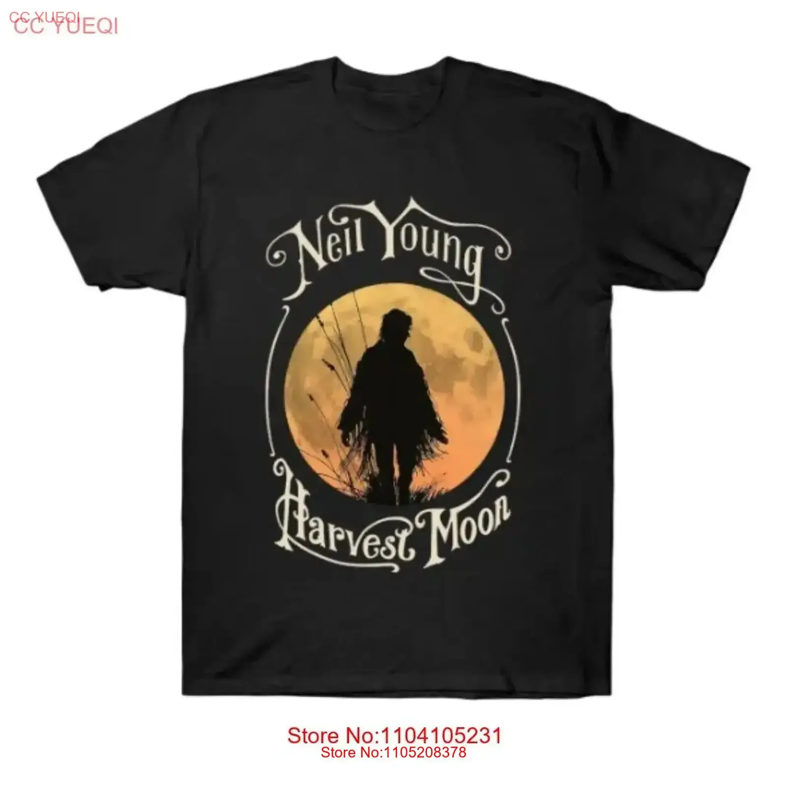 Neil Young Harvest Moon T shirt P93584 vintage Washed homme Casual Comfortable Soft graphic Unisex streetwear