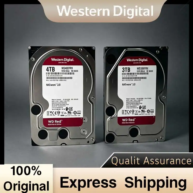Western Digital WD Red NAS Festplatte 1TB 2TB 3TB 4TB 3,5 Zoll SATA 5400 RPM 64MB Cache Mechanische Festplatte WD40EFRX