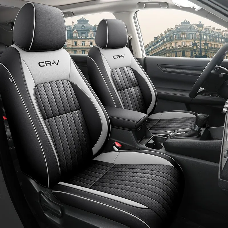 

Кожаные чехлы на автомобильные сиденья на заказ для Honda CRV 2023 2024 2025 CR-V, полностью закрытый защитный чехол для автомобильных сидений, аксессуары для интерьера