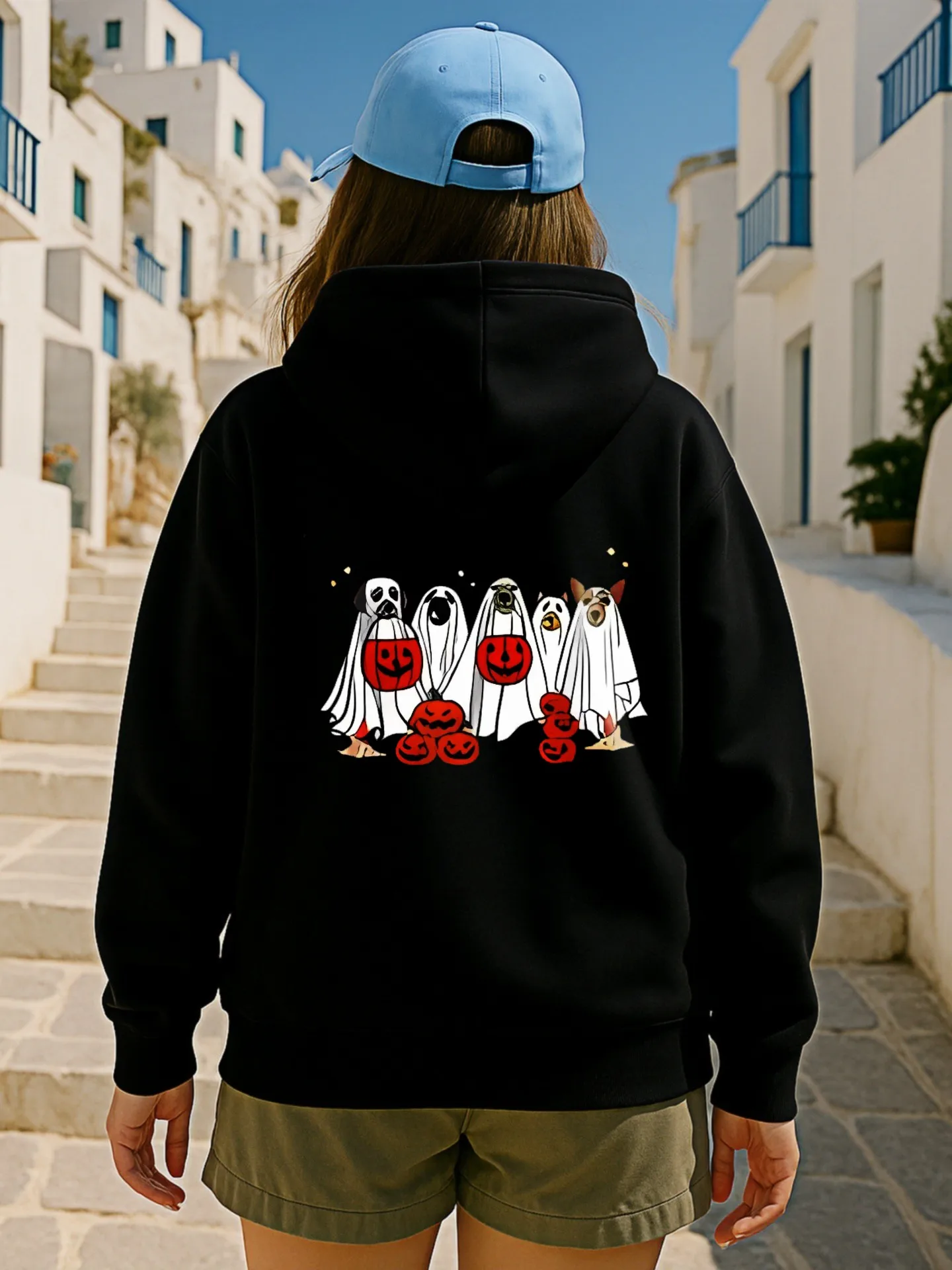 Grafische hoodie dames, schattige cartoonprint, casual esthetisch ontwerp, zachte stof, casual dagelijkse kleding, voor tieners