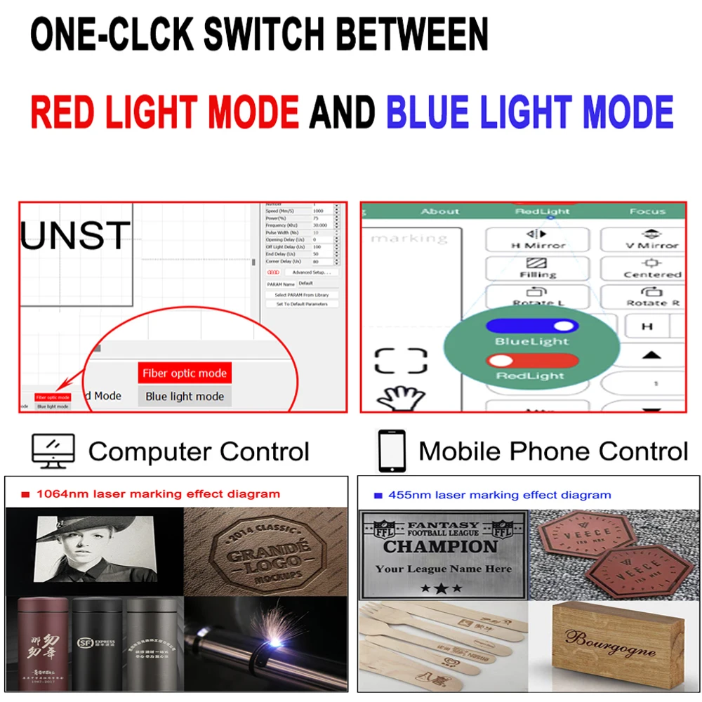 HUNST M4 PRO Laser Engraving Machine Range 70X70mm Suitable For All Materials Dual Light Laser Engraving Machine Portable