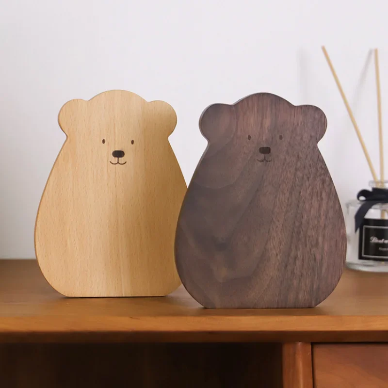 Walnut Wood Bookends L-shaped Desk Organizer Desktop Book Holder School Stationery Office Accessories Nature Wood Book Stand