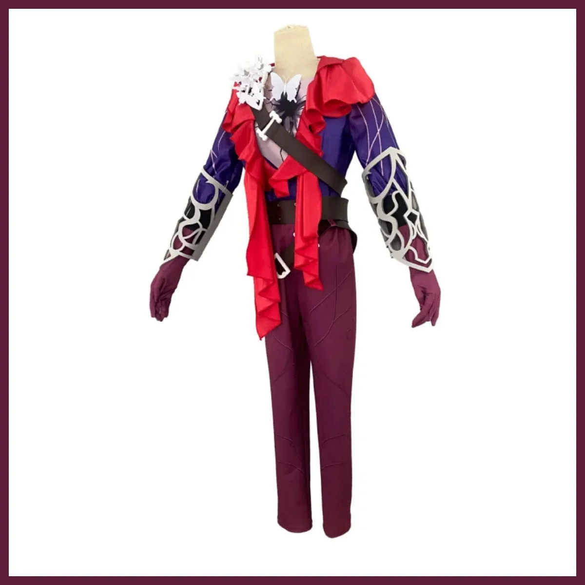 Spiel Identität V Naib Subedar Söldner Cosplay Kostüm Mann in roter Person in Hemd Uniform Frau Mann Halloween Party Anzug