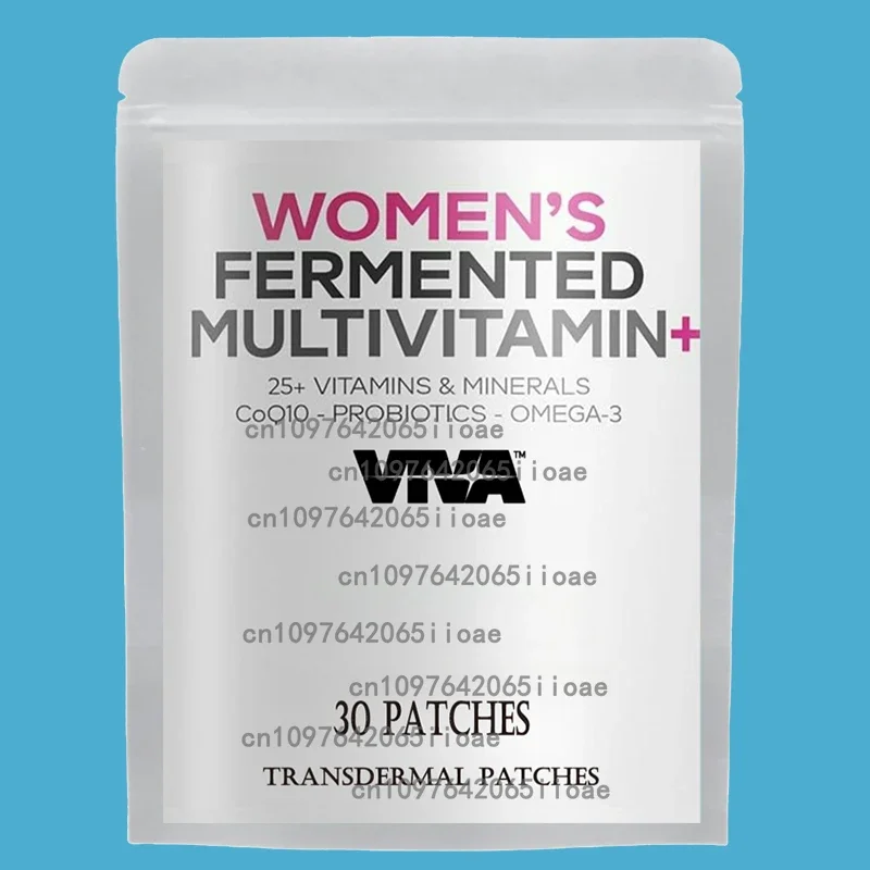 

30 пластырей, женские мультивитаминные трансмимерные пластыри для волос, кожи и ногтей, здоровья костей, энергии, поддержки иммунитета