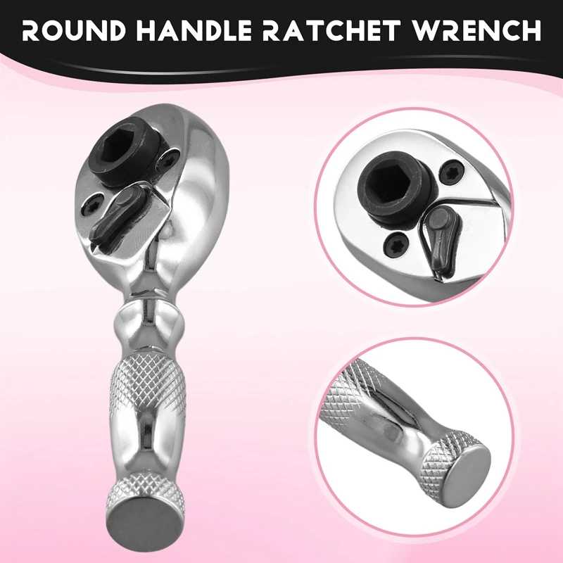 2 In 1 Mini Dual End Handle Ratchet Handle Drive Finger Ratchet Wrench Two Screwdriver Bits Repair Hand Tools