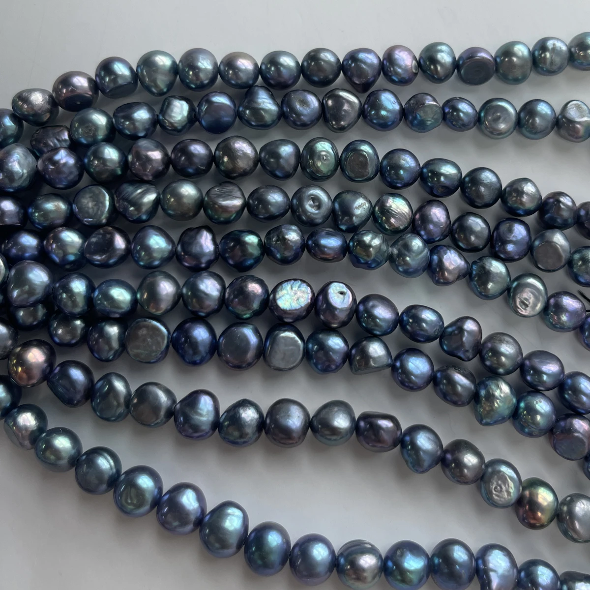 

8-9mm Black Baroque Irregularly Shaped Natural Freshwater Pearl Beads for Jewelry Making DIY Women Necklace Bracelet Accessories