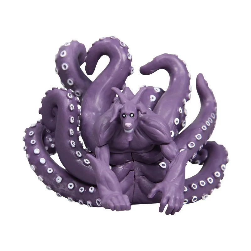 Naruto Anime Figure Octopus Eight-tailed Cow Ghost Action Figures toys model Desktop decoration Statue Collection Pendant Gifts