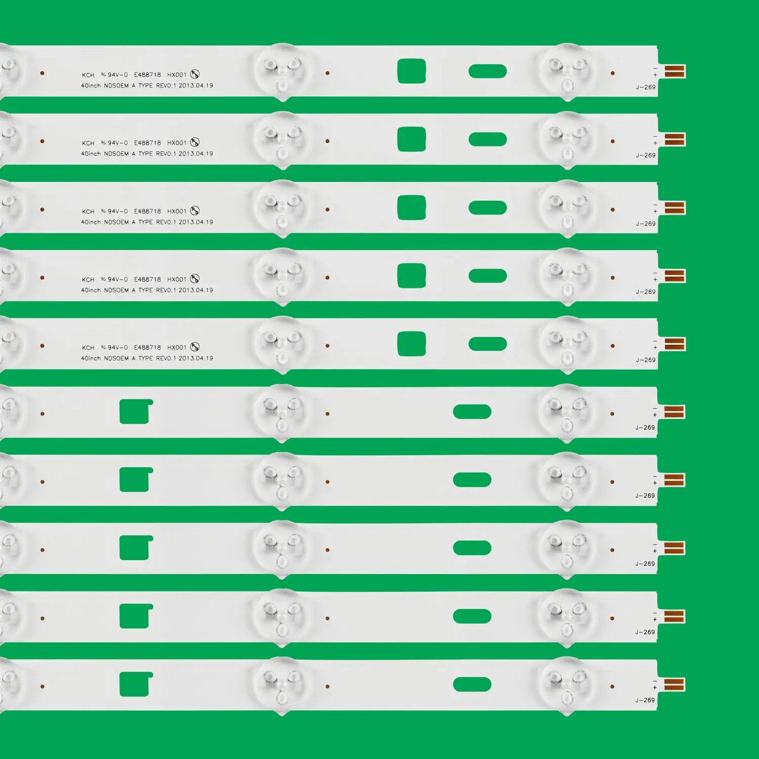 ソニー用LEDバックライトストリップ,KDL-40RM10B, KDL-40W600B, KDL-40R450B, KDL-40R483B, KDL-40R452, KLV-40R457A, KDL-40R350C, 50個,5セット