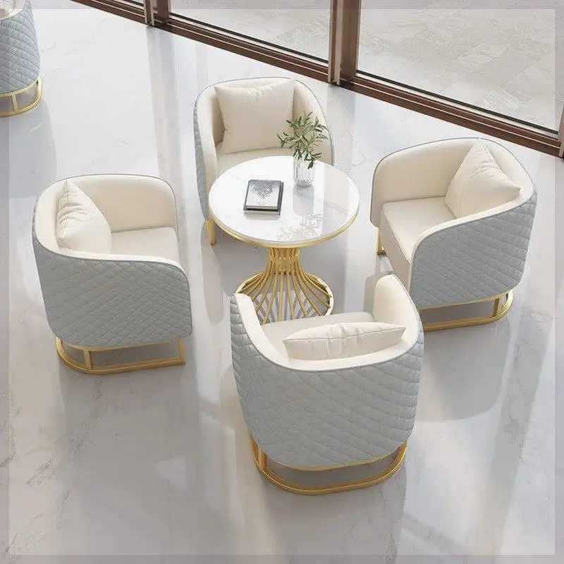 Hotel lobby sofa chair reception booth to negotiate table and chair combination