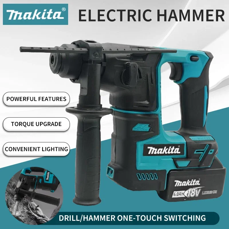 

Makita 18V Brushless Cordless Electric Hammer HR140D, High-Efficiency Lithium Power Tool