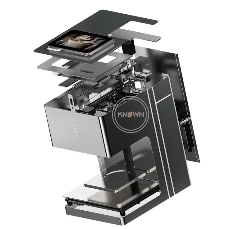 OEM Digital 3D Edible Selfie Latte Art Coffee Printer Photo Food Macarons Cake Chocolate Capuchino Inkjet Printing Machine