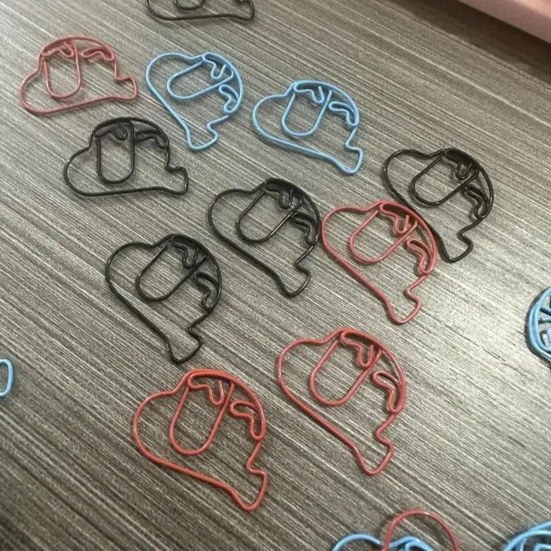 10 قطعة الكرتون أنيمي تلوين شين تشان لطيف التصميم مشبك ورق Kawaii طالب المعادن المرجعية الإبداعية المشبك الديكور هدية