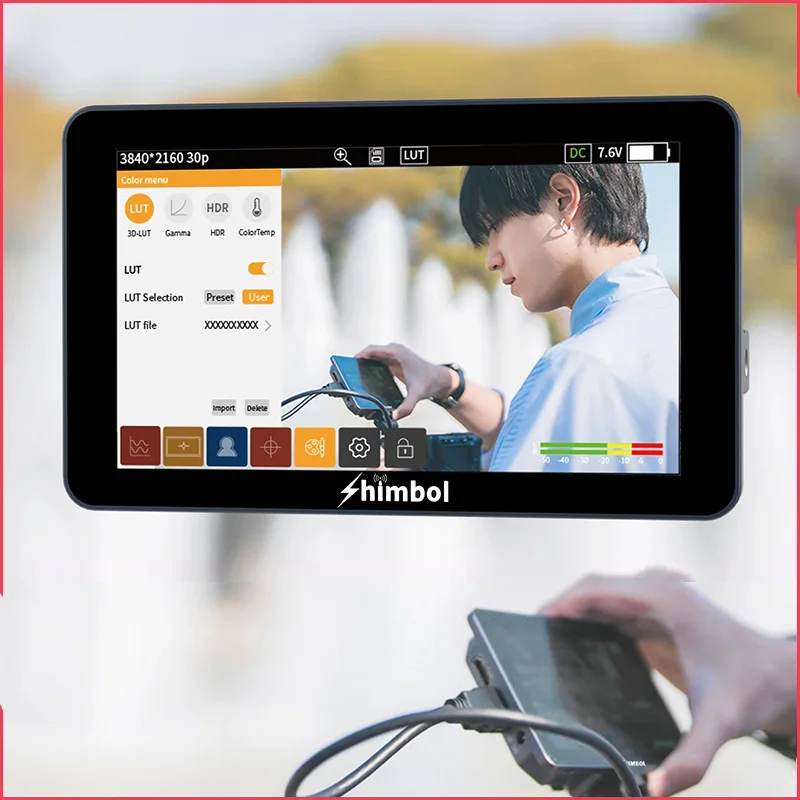 SHIMBOL M5 5.5inch 4K1200nit Brightness Touch Screen Monitor DSLR Micro SLR Camera Display Monitor High-Definition Recording
