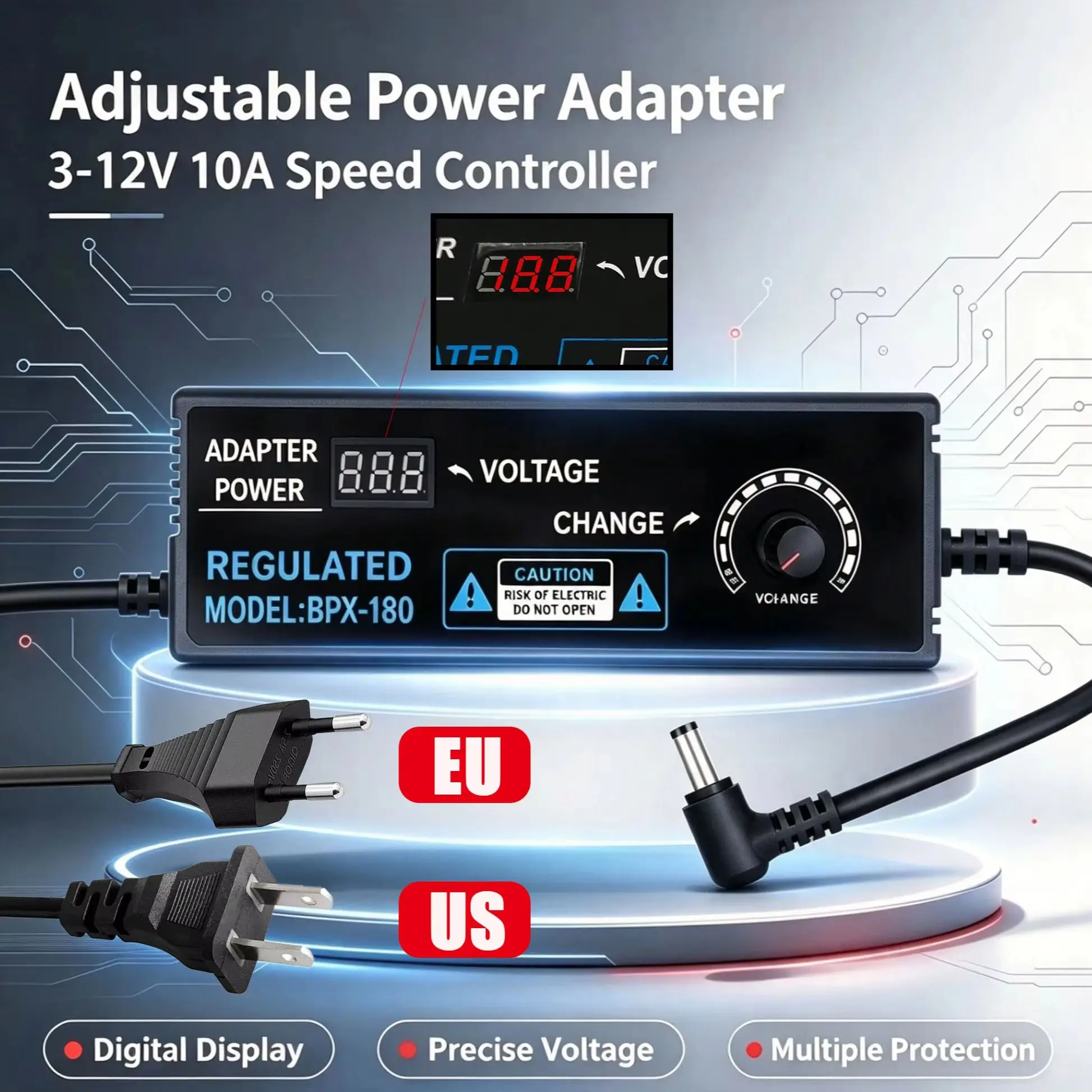 DC TO AC 3V-12V10A  9V-24V 3V-24V 5A Adjustable AdapteiFor 2835 CoB 5050 and Various DC Power Sources