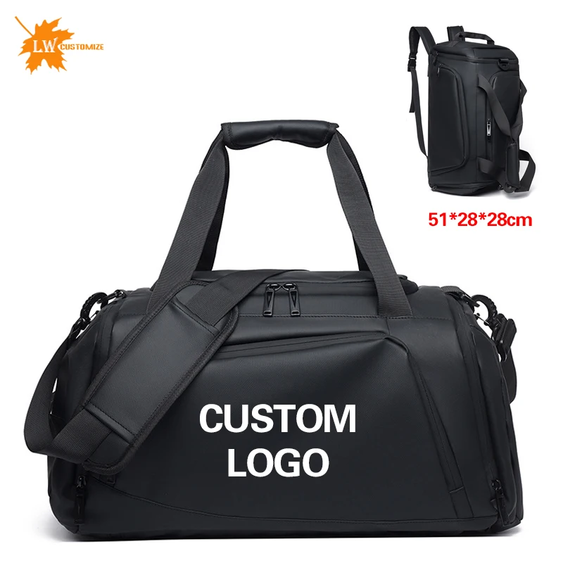 Customized Travel Bag Logo Large Capacity Storage Bag Men's Handheld Shoulder Bag Sports Gym Bag DIY