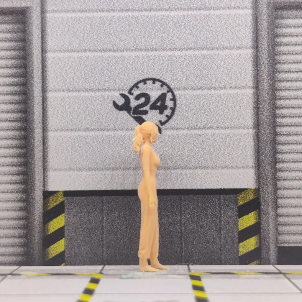 1/64 1/43 Schaal Model Hars Barefoot Fitness Yoga Meisje Ongekleurd Miniatuur Diorama Handgeschilderde S926